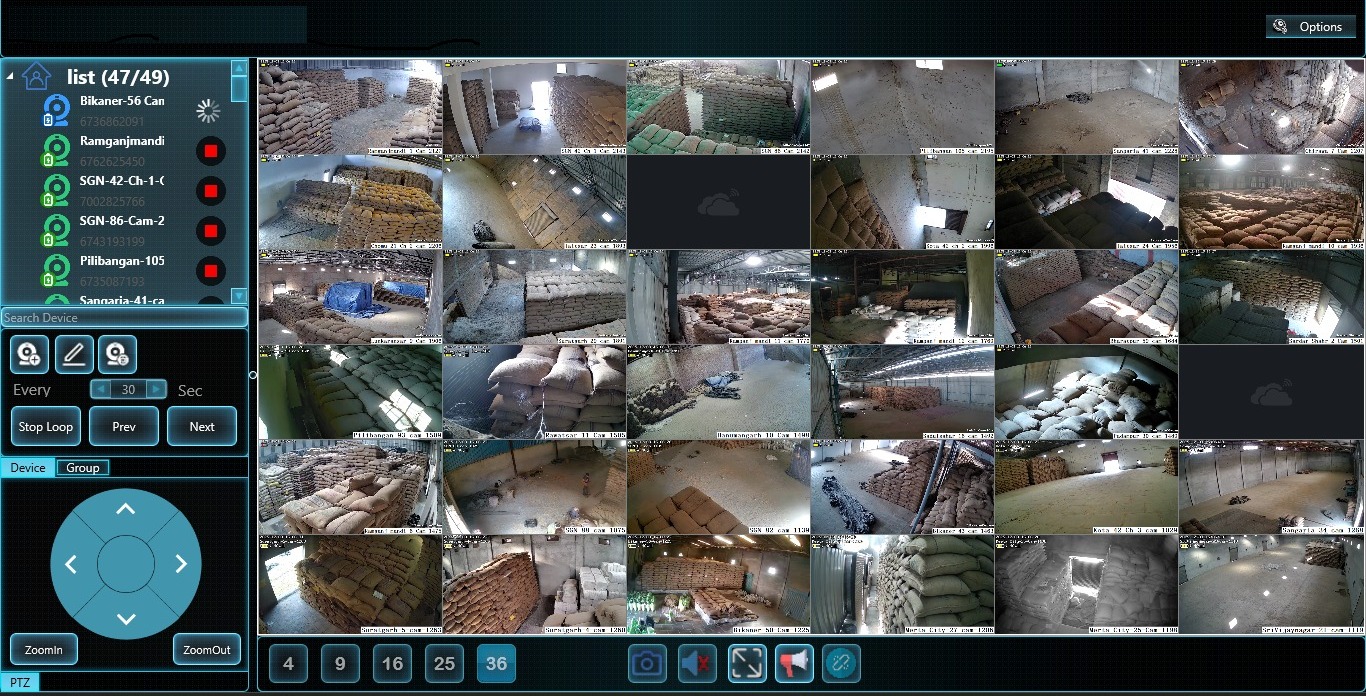 Agri Warehouses  CCTV Monitoring
